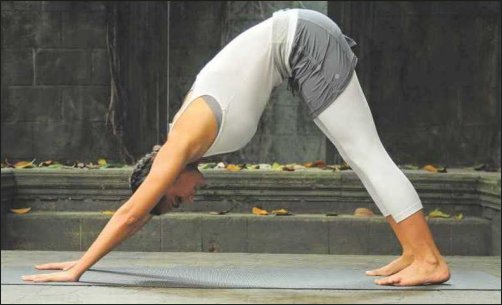 check out lara duttas yoga poses in her fitness dvd 3