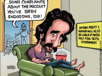 Bollywood Toons: Madhuri, Big B in trouble over Maggi endorsement?