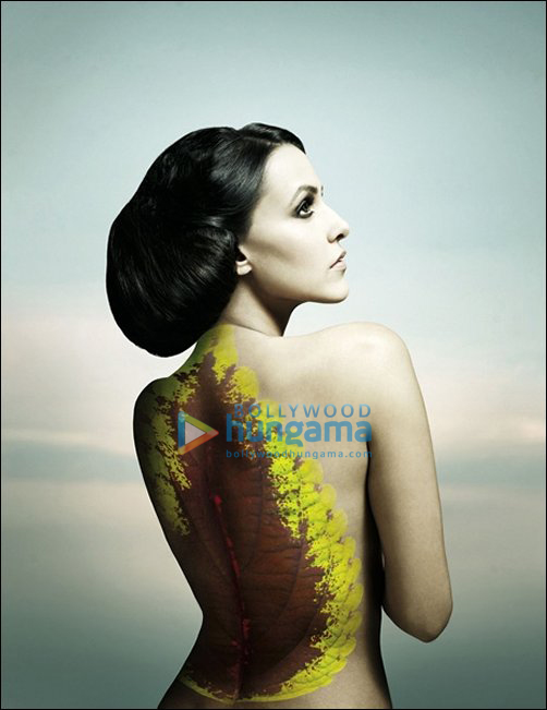 neha dhupia shoots a special calendar for go green campaign 2