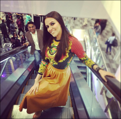 style check neha dhupia at india fashion week london 6