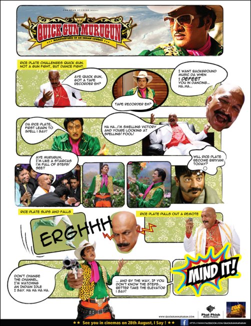quick gun murugan steps into a comic strip 2