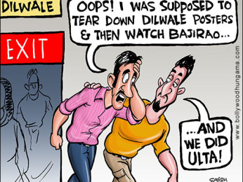 Bollywood Toons: Dilwale & Bajirao face protests!