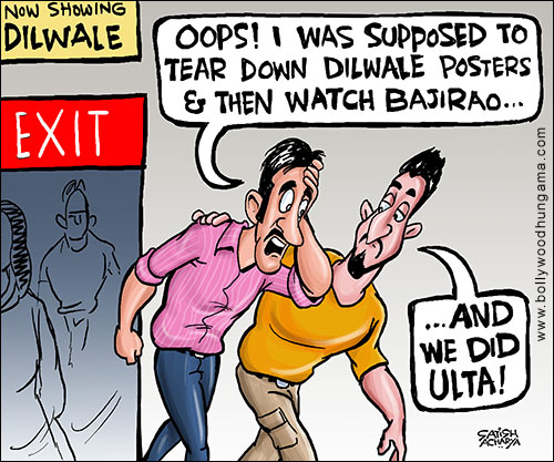 Bollywood Toons: Dilwale & Bajirao face protests!