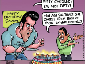 Bollywood Toons: Salman’s 50 candles Bollywood Toons: Salman’s 50 candles
