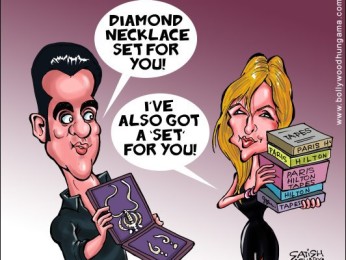 Bollywood Toons: Paris Hilton’s gift to Salman Khan Bollywood Toons: Paris Hilton’s gift to Salman Khan