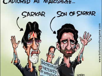Bollywood Toons: Sarkar at Matoshree Bollywood Toons: Sarkar at Matoshree