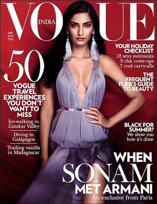 check out sonam kapoor sizzles in armani on vogue cover 2