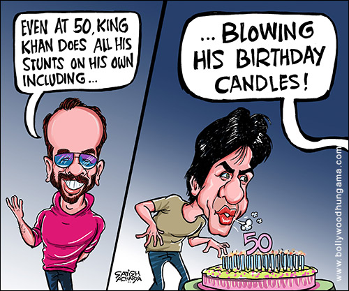 Bollywood Toons: Shah Rukh Khan turns 50!