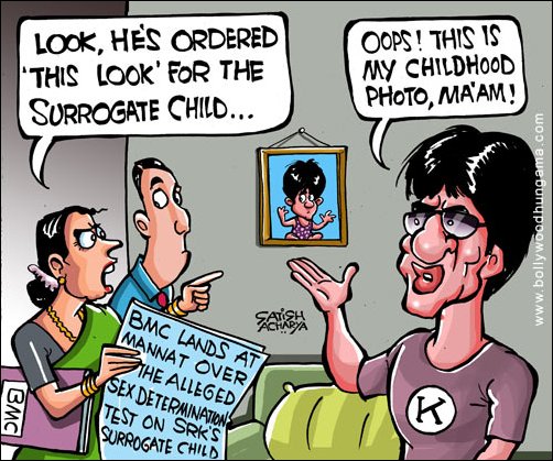 Bollywood Toons: SRK’s ‘Surrogate’ photo