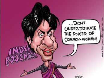 Bollywood Toons: Shah Rukh Khan wears saree