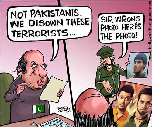 Bollywood Toons: Pakistan disowns terrorists!