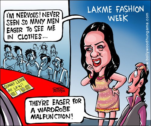 Bollywood Toons: Nervous Sunny on the ramp