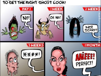 Bollywood Toons: Veena Malik’s ghost look