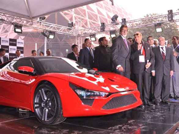 amitabh unveiled indias first super car avanti by dc design 2