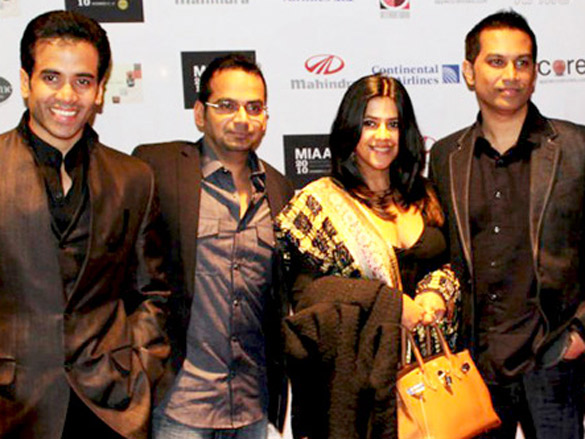 tusshar and ekta at shorr premiere in new york 2