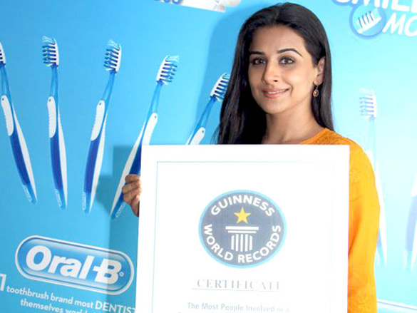 vidya balan at the launch of oral b smile india movement 3