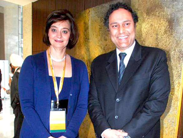 poonam dhillon with cherie blair at women means business conference 8