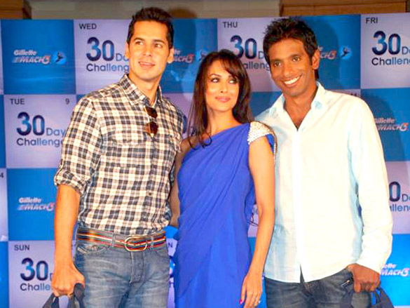 malaika makes dino and ritwik shave at gillete 30 day challenge event 4
