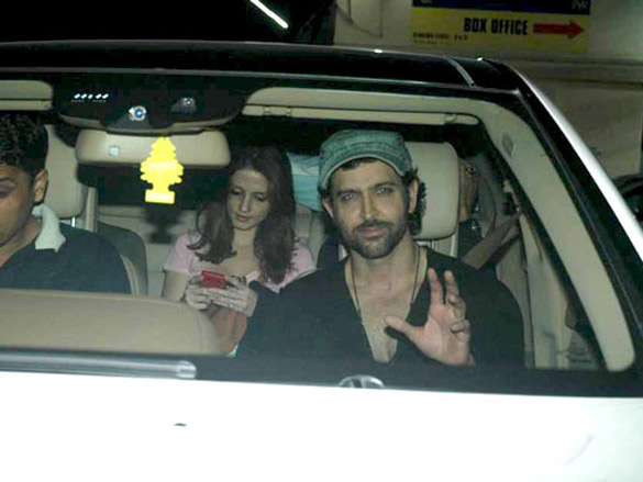 hrithik suzanne arjun and mehr snapped at multiplex 7