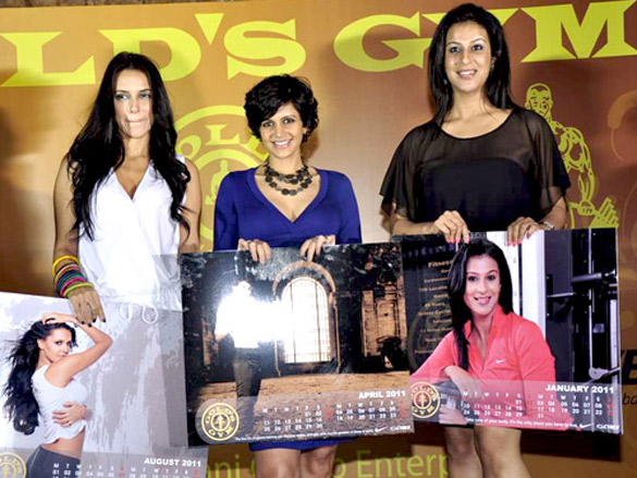 neha dhupia launches golds gym 2011 calendar 3