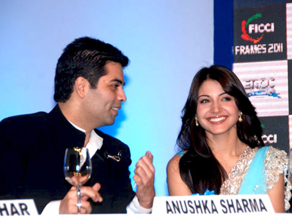 anushka sharma and karan johar at ficci frames 2011s inauguration 6