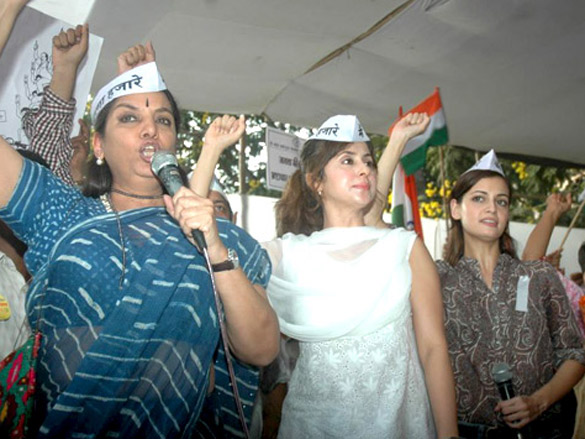 dia urmila and shabana support anna hazare movement 4