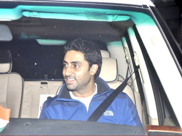 amitabh and abhishek snapped outside jalsa 4