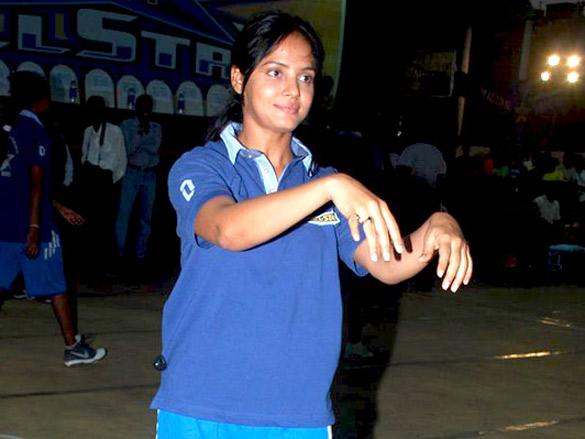 neetu chandra plays basket ball at a promotional event 7