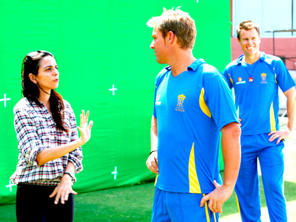 shareen mantri shoots ad with shane warne 4