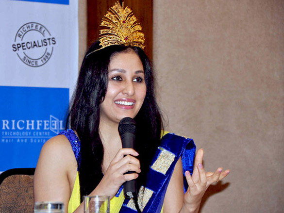 femina miss india world pooja chopra at richfeel trichology event 4