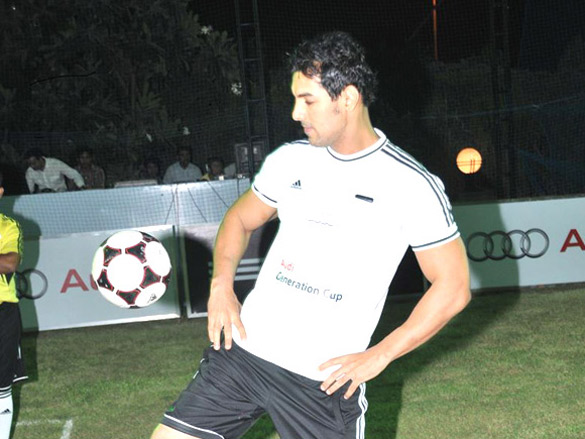 john abraham plays at audi generation cup 6
