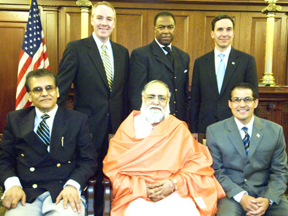 brahmrishi shri kumar swamiji felicitated by state senate of new york 4