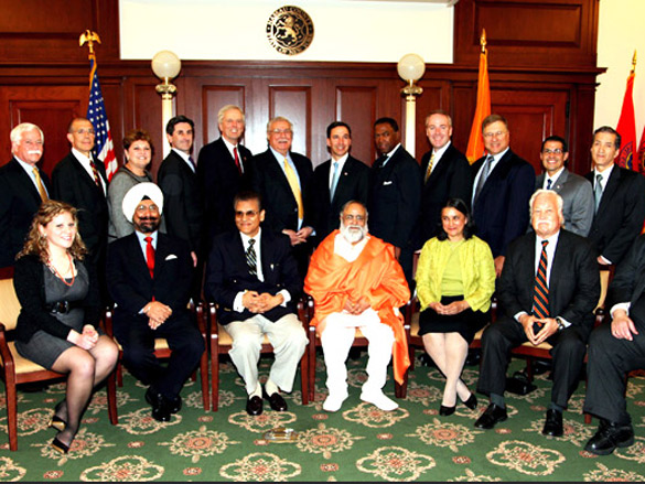 brahmrishi shri kumar swamiji felicitated by state senate of new york 5