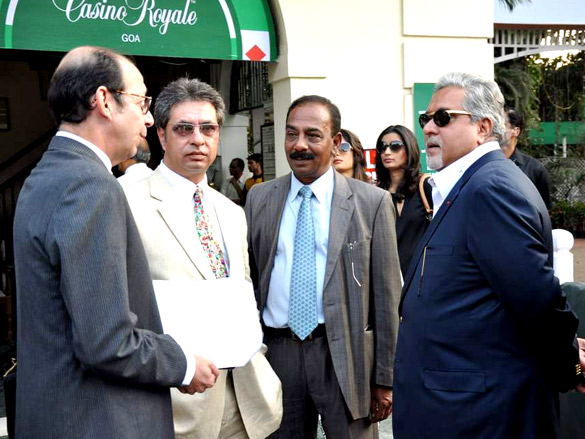 vijay and siddharth mallya at casino royale race 3