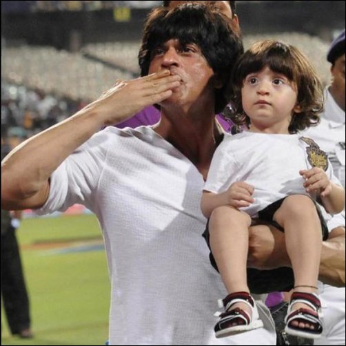 Check out: Shah Rukh Khan and son AbRam watch the KKR match