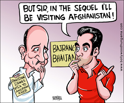 Bollywood Toons: Bajrangi Bhaijaan-2 for Anupam Kher?