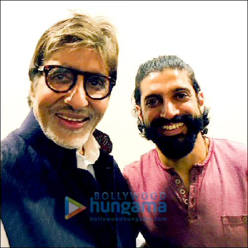 Amitabh Bachchan and Farhan Akhtar record a song