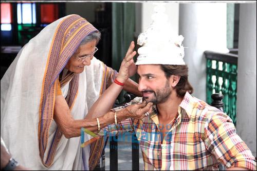 Saif dresses up as a Bengali Bridegroom for Bullett Raja