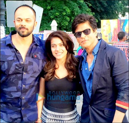 Check out: Shah Rukh Khan, Rohit Shetty and Kajol on sets of Dilwale