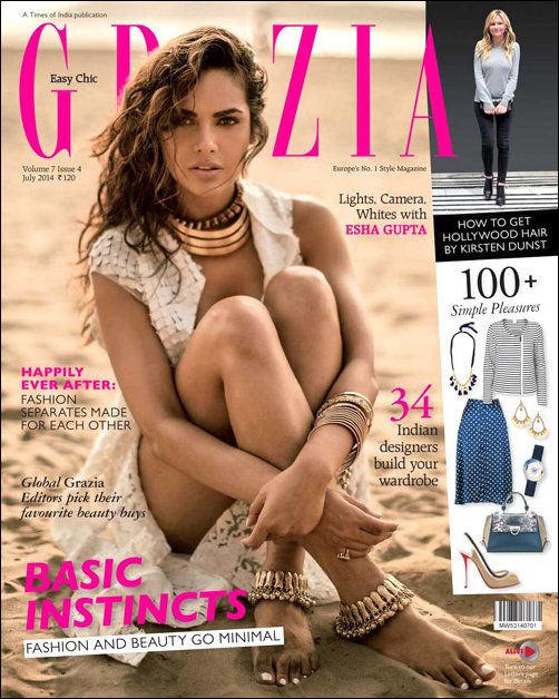 Check out: Esha Gupta on the cover of Grazia