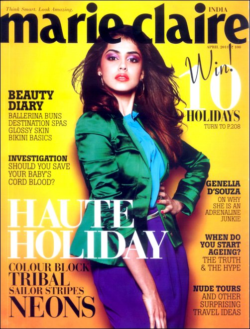 Genelia claims to be adrenaline junkie in Marie Claire