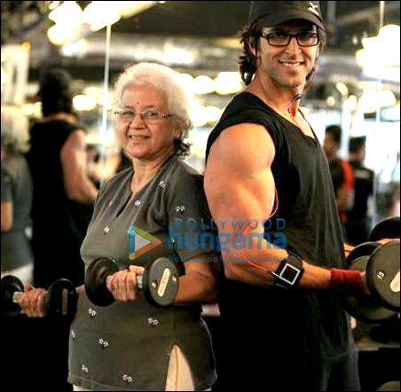 Hrithik inspired by old lady working out in the gym