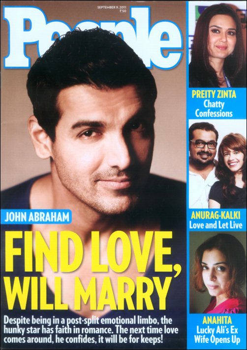 John Abraham bares it all to People magazine