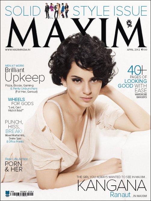 Kangna Ranaut’s debut on Maxim cover