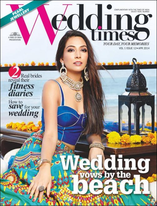 Monica Dogra shines on the cover of Wedding Times