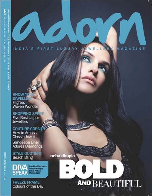 Neha Dhupia adorns cover of Adorn