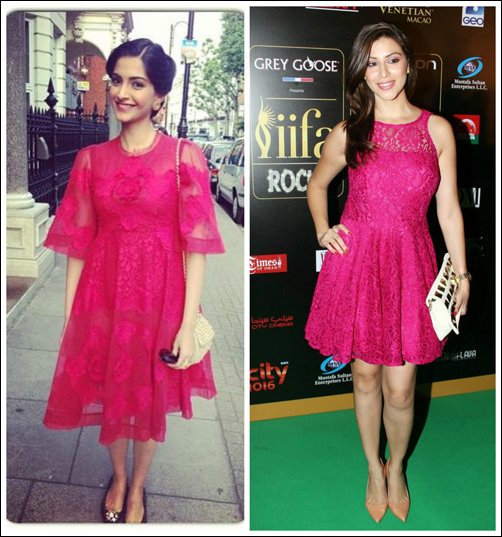 Style Seal : Sonam, Karishma look pretty in pink