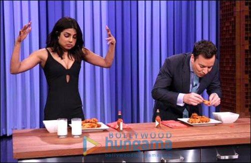 Priyanka Chopra beats Jimmy Fallon in ‘chicken-wings’ eating contest!