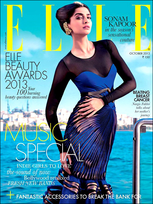 Sonam Kapoor on the cover of Elle