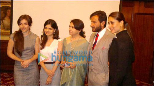 Sharmila, Saif, Soha, Saba, Kareena at Pataudi memorial lunch